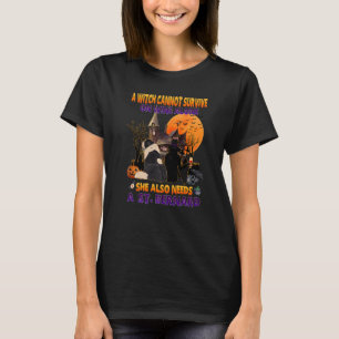 Häxa På Vin Hon Behöver En St Bernhard Hund Hallow T Shirt