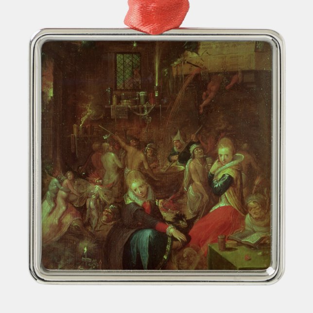 Häxa sabbat, 1606 julgransprydnad metall (Framsidan)