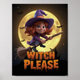 Häxa Snälla – Rolig Halloween-affisch Poster