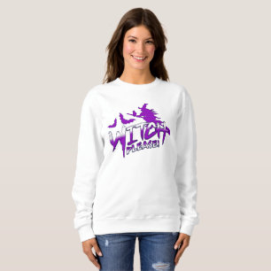 Häxa snälla! Rolig Retro Halloween-häxa T Shirt