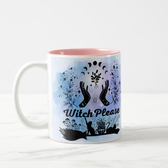 Häxa Snälla: Sassy Magi Design Två-Tonad Mugg (Vänster)