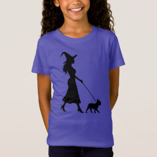 Häxa som går Frenchie T Shirt