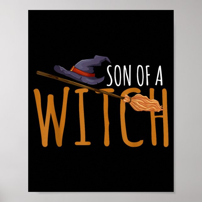 Häxa sons Halloween hatt  Poster (Framsidan)