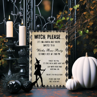 Häxa tack...Halloweenfest Inbjudan