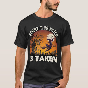 Häxa Tas Bort Kvast Träd Kyrkogård Halloween_1 T Shirt