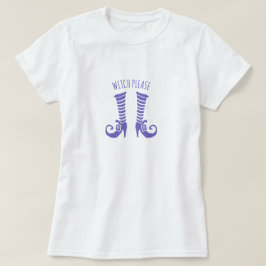 Häxa Vänligen Halloween Kvinnors Grundläggande T-S T-shirt