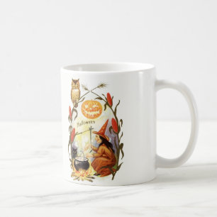 Häxabrygdvintage Halloween Kaffemugg