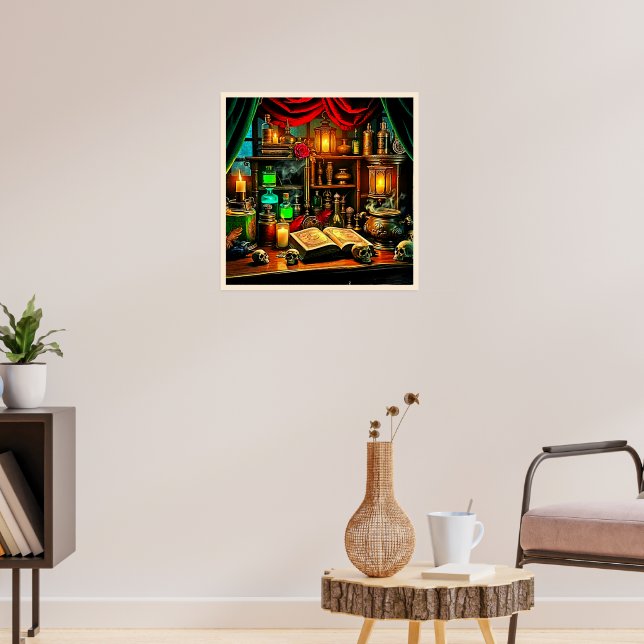 Häxaltare Mystisk Nattdryck Design Poster (Vardagsrum 3)