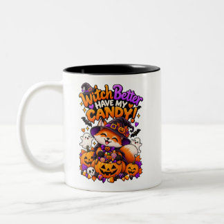 Häxan Har Min Godis Söt Halloween Räv Mugg