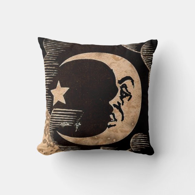 Häxan stiger ombord månen kudder kudde (Framsida)