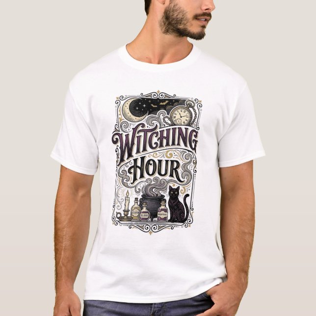 Häxande Gamla Gravyr Häxig Design_1 T Shirt (Framsida)