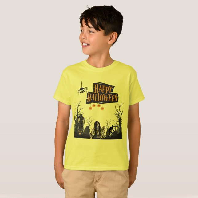 Häxande timmen viskar gult t shirt (Hel framsida)