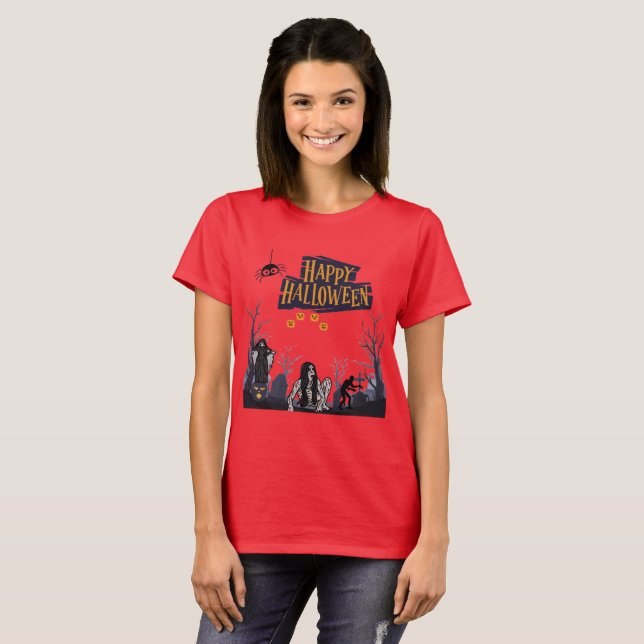 Häxande Tystnad Röda viskningar T Shirt (Hel framsida)