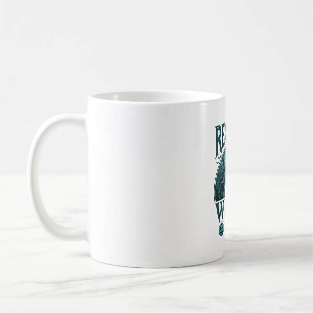 Häxans ansikte Halloween Spökhus Kittel Kaffemugg (Vänster)