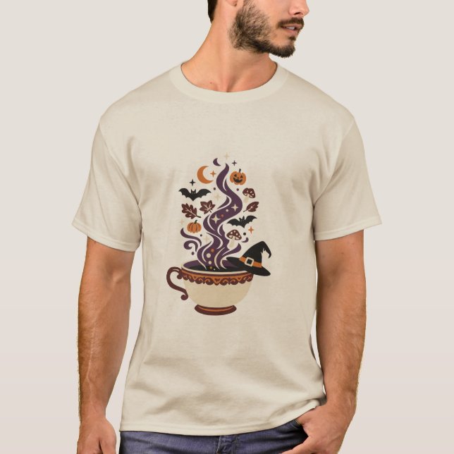 Häxans brygd Halloween-magi T Shirt (Framsida)