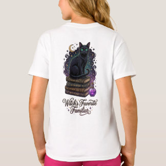 Häxans Favoritbekanta Svarta Katt på Magiböcker T Shirt