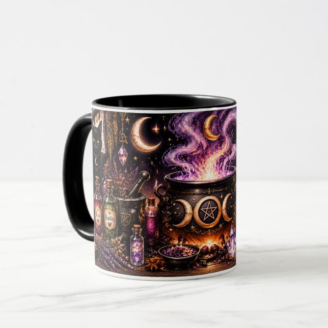 Häxans gryta Halloween-mugg Mugg (Framsida vänster)