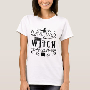 HÄXANS HUVUD I VILA Vintage-typ grafisk Halloween T Shirt