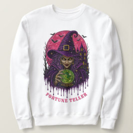 Häxans kristallkulört lila hatt med rhinsten och p t shirt