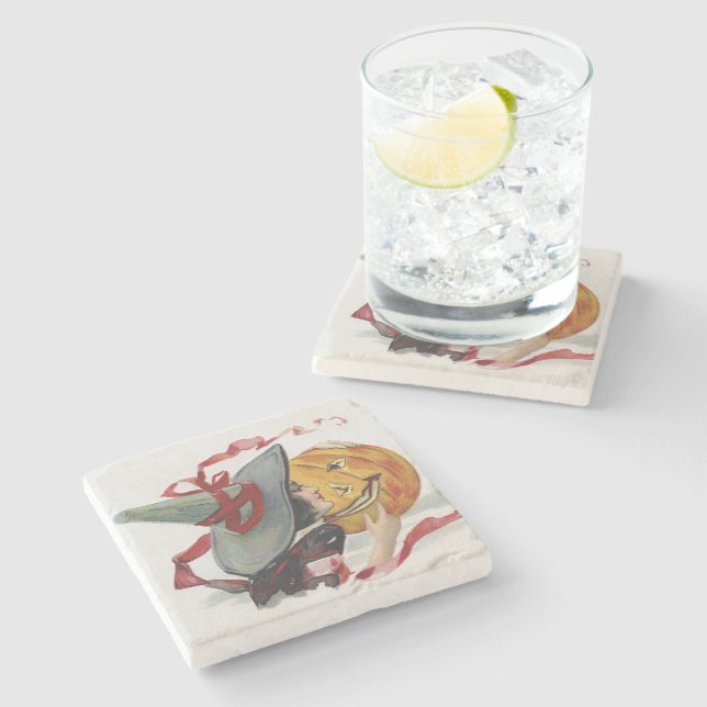 Häxans kyss: en Jack-o-fanlys på Halloween Stenunderlägg (Sidan)