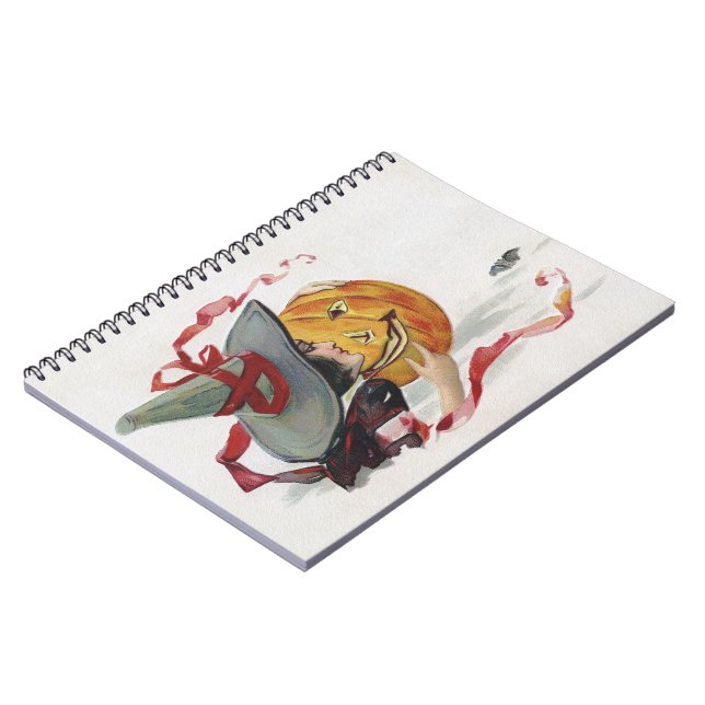 Häxans kyss: en Jack-o-fyrtorn på Halloween Anteckningsbok (Vänstra Sidan)