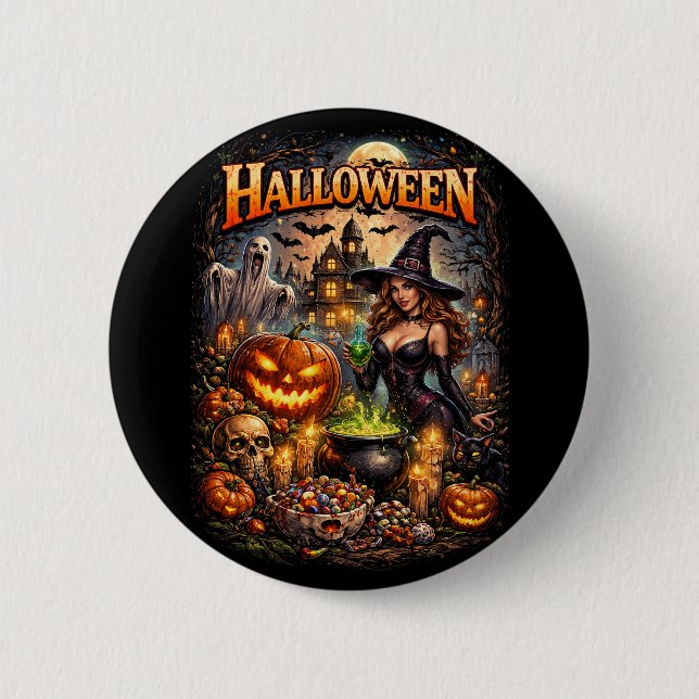 Häxans nattliga fest knapp (Framsida)