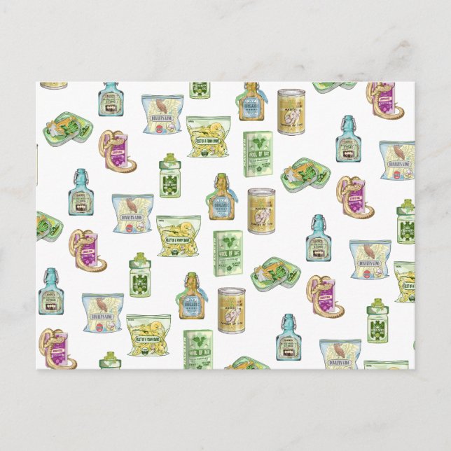 Häxans trolldryck mönster dubbel dubbel  vykort (Framsida)