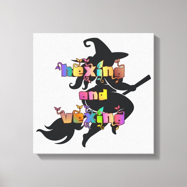 HÄXAR OCH BESVÄR för den Plusstorlekshängiven Canvastryck (Framsida)