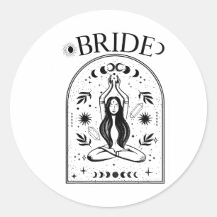 Häxbrudskovens Tarot Celestial Gothic Sängkammare Runt Klistermärke