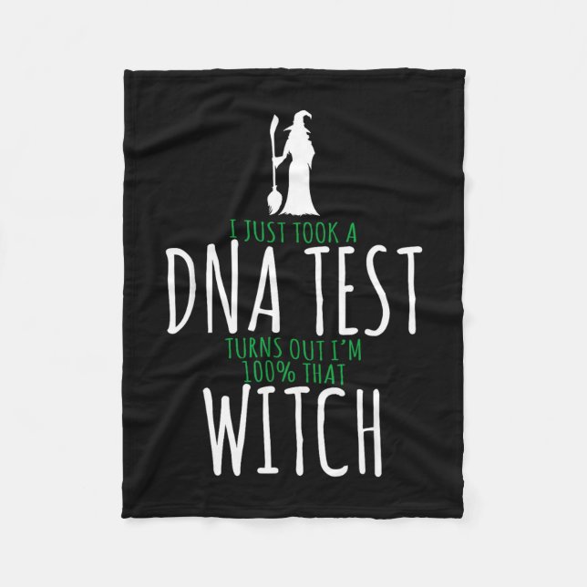 Häxdesign - 100% den häxan - rolig halloween  fleecefilt (Framsidan)