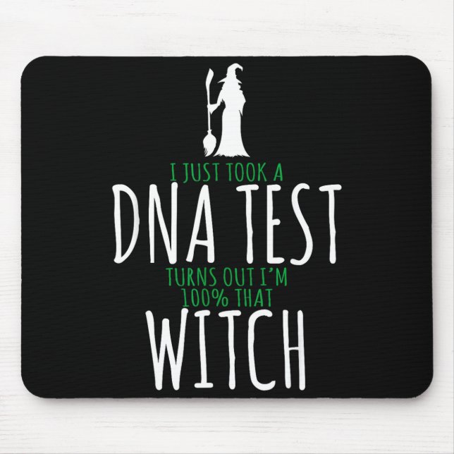 Häxdesign - 100% den häxan - rolig halloween  musmatta (Framsidan)
