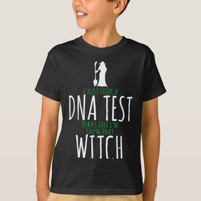 Häxdesign - 100% den häxan - rolig halloween  t shirt (Framsida)