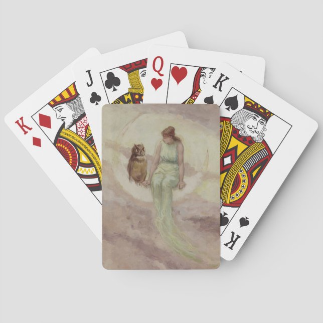 Häxens dotter spelar kort casinokort (Baksidan)