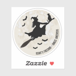 Häxflygning och kattflygning på en brygga klistermärken