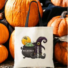 Häxgryta Halloweencandy Namn Tygkasse