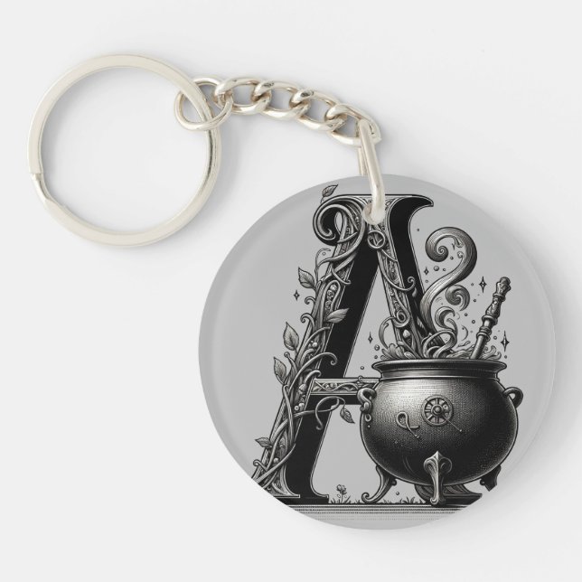 Häxgryta Häxig Bokstav A Anpassad Initial  (Framsidan)