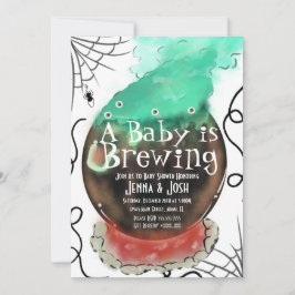 Häxgryta Spöklik Dimma Baby Shower Klotter Inbjudningar