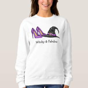 Häxhatt och klackar Söt häxig Halloween T Shirt