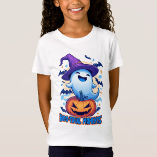 Häxhatt Spöke Med Pumpa Vänner För Barn 👻 T Shirt