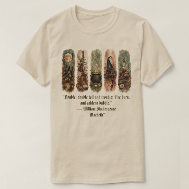 Häxig dekoration, Kuslig Halloween T Shirt (Design framsida)