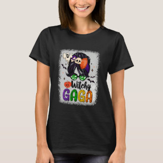 Häxig Gaga Rufsigt Upphostad Halloween Dödskalle P T Shirt
