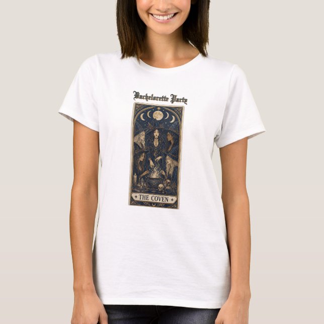 Häxig gotisk Sällskapet Tarot Möhippa T Shirt (Framsida)
