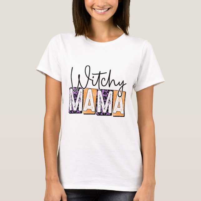 Häxig Mamma - Halloween T Shirt (Framsida)