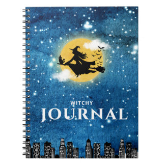 Häxig månljus linjerad journal spiral anteckningsb anteckningsbok