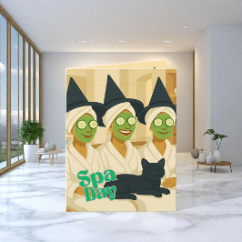 Häxig spa-dag Rolig humor Inbjudan