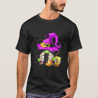 Häxiga gnomer för barn flickor lila Halloween T Shirt