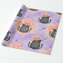 Häxiga Morrhår – Pastell Halloween Kattmönster