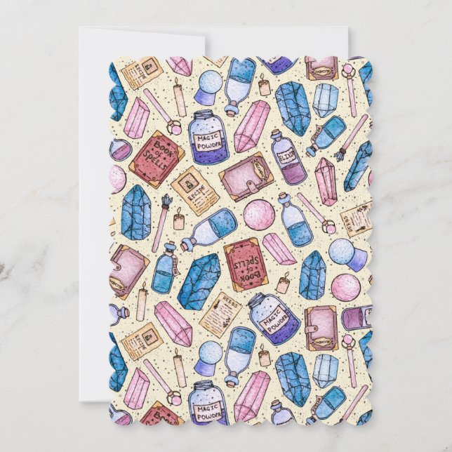 Häxiga Under Flat Greeting Card Inbjudningar (Framsida)