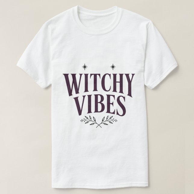 Häxiga vibrationer Witchcore Halloween-design T Shirt (Design framsida)