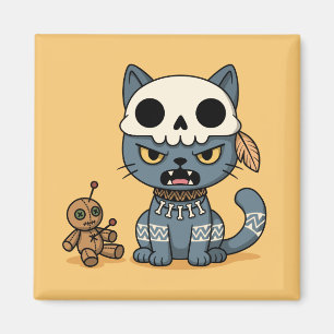 Häxkat Voodoo-docka Gul Magnet